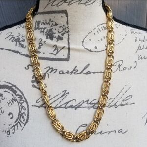 ERWIN PEARL DESIGNER VINTAGE GOLDTONED SNAIL CHAIN NECKLACE